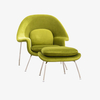 Nodic Womb Lounge Chair en Ottomaanse stoel met kussens 