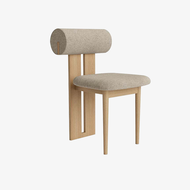 Moderne minimalistische leren fauteuil eetkamerstoel