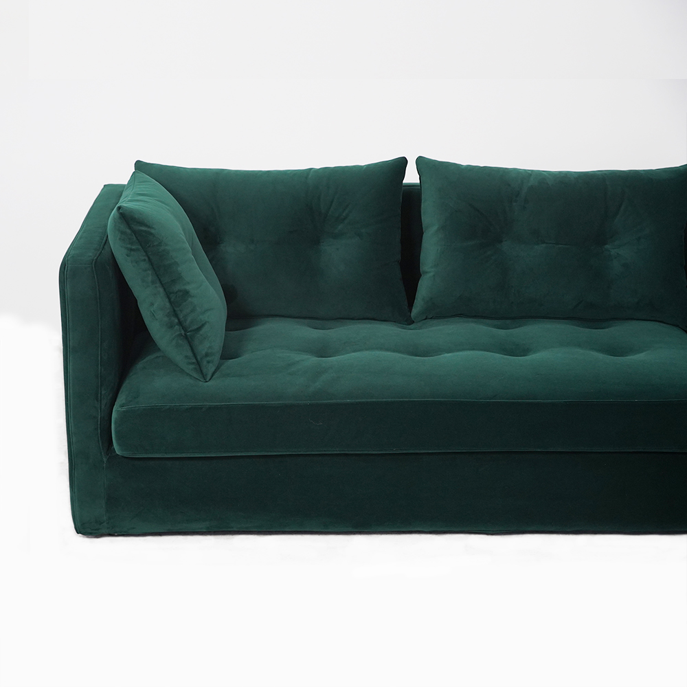 Groene fluwelen modulaire banken Loveseats voor de woonkamer