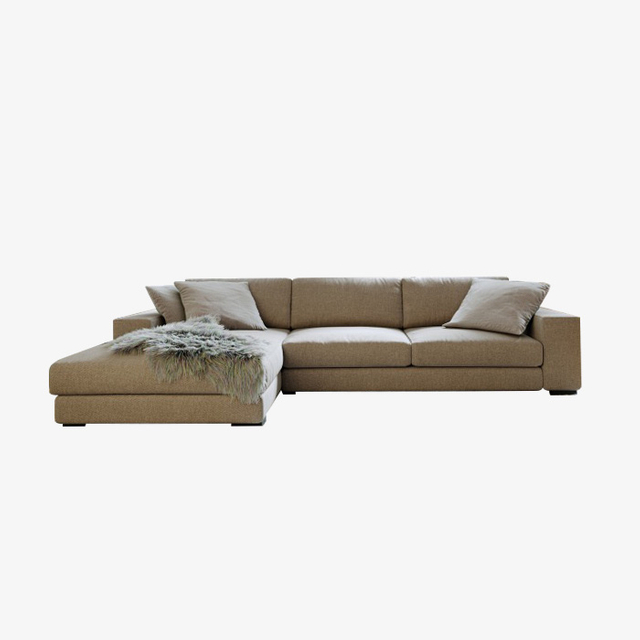 Fauteuil loveseat bankstel met chaise longue en poef