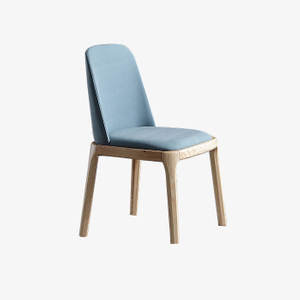  Blauwe eetkamerstoelen met gestoffeerde rugleuning