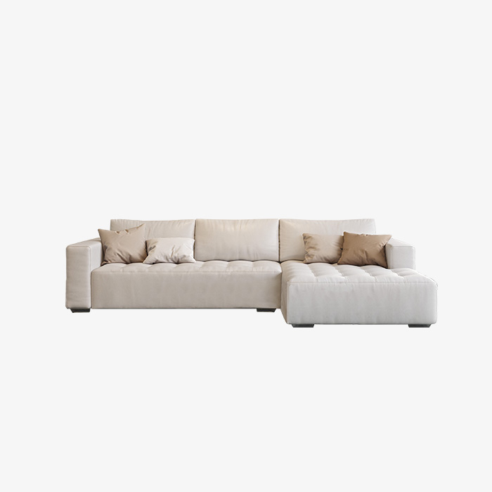 Beige stoffen loveseat-bank Loungebank-bank