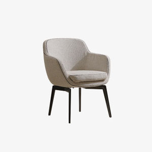 Moderne witte gestoffeerde eetfauteuil voor eetkamer