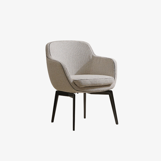 Moderne witte gestoffeerde eetfauteuil voor eetkamer