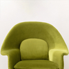 Nodic Womb Lounge Chair en Ottomaanse stoel met kussens 