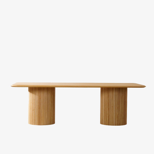 Moderne massief houten walnoot eettafel uit het midden van de eeuw, rechthoekig