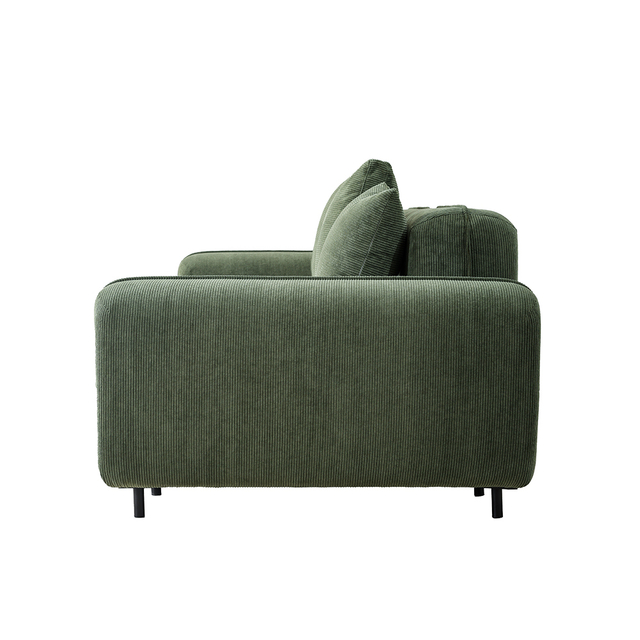 Minimalistische blauwe kleine tweezitsbank en loveseat van fluweel 