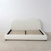 Minimalisme Wit oorvormig kingsize bedframe met hoofdeinde