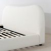 Minimalisme Wit oorvormig kingsize bedframe met hoofdeinde