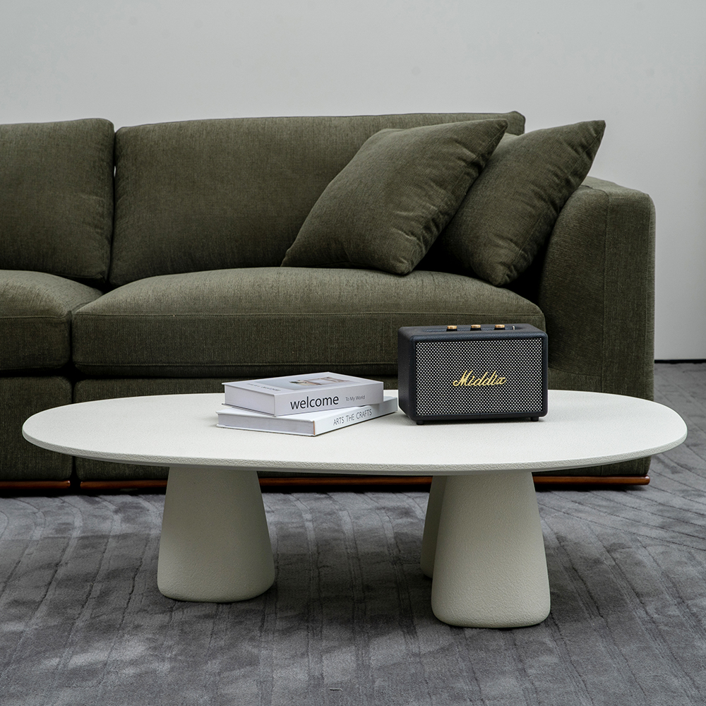 Eigentijdse glasvezel salontafel voor woonkamer