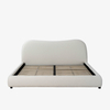 Minimalisme Wit oorvormig kingsize bedframe met hoofdeinde