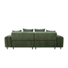 Minimalistische groene kleine tweezitsbank en loveseat van fluweel 